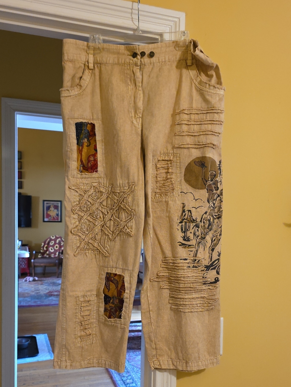 Paper Lace Patchwork Boho Pants
